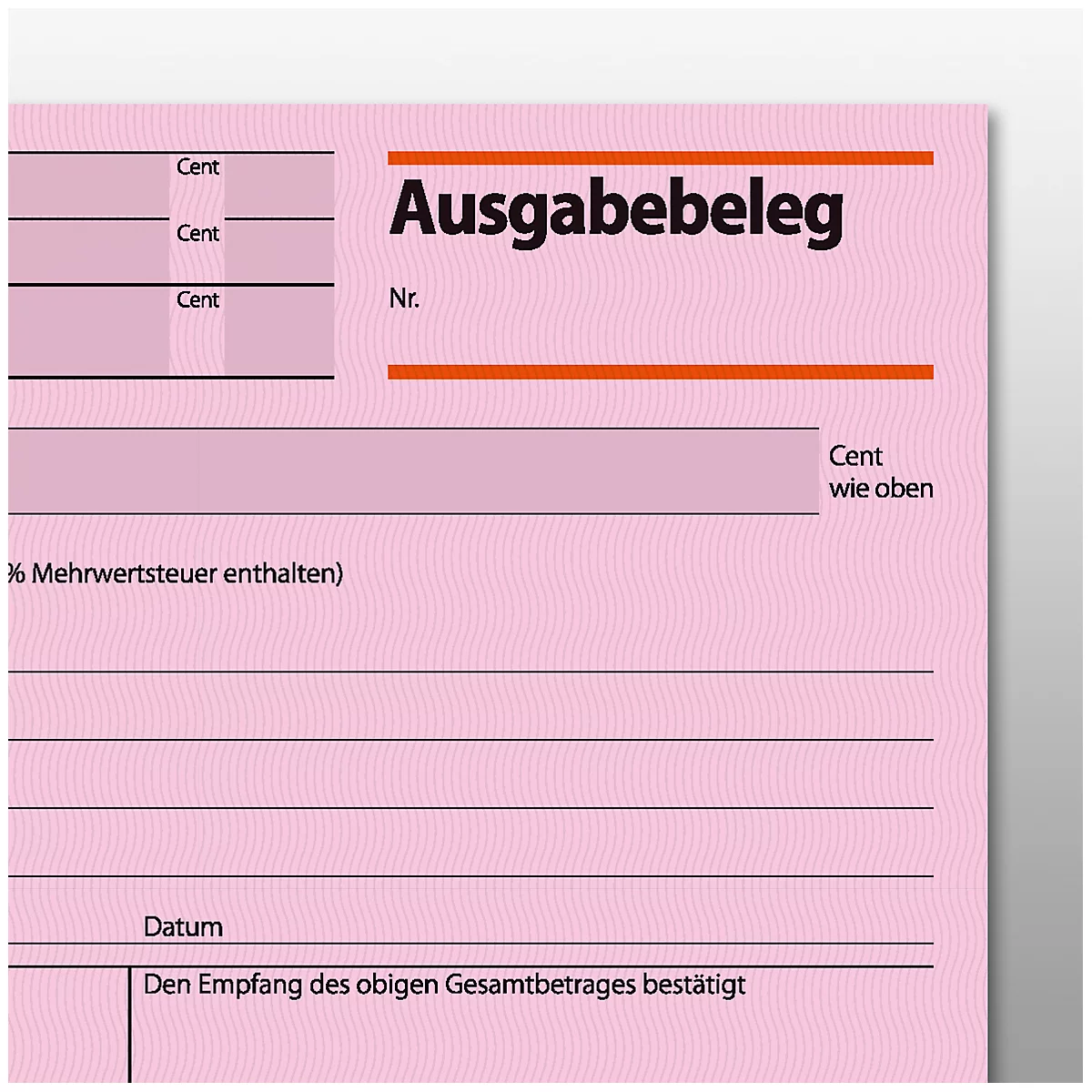 Justificatif de dépenses AG615 sigel®, format A6, 50 feuilles, rose