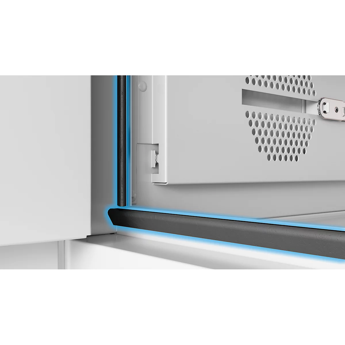 Grijze camera-omtrek tekening op een witte achtergrond.