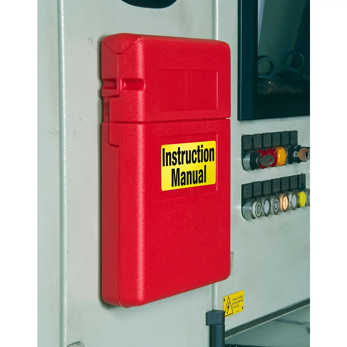 Justrite Dokumentenbox Klein, Polyethylen, mit Verschluss, B 260 x T 57 x H 318 mm, rot