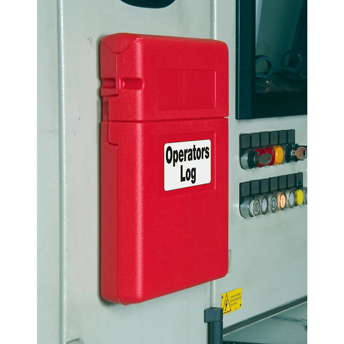 Justrite Dokumentenbox Klein, Polyethylen, mit Verschluss, B 260 x T 57 x H 318 mm, rot