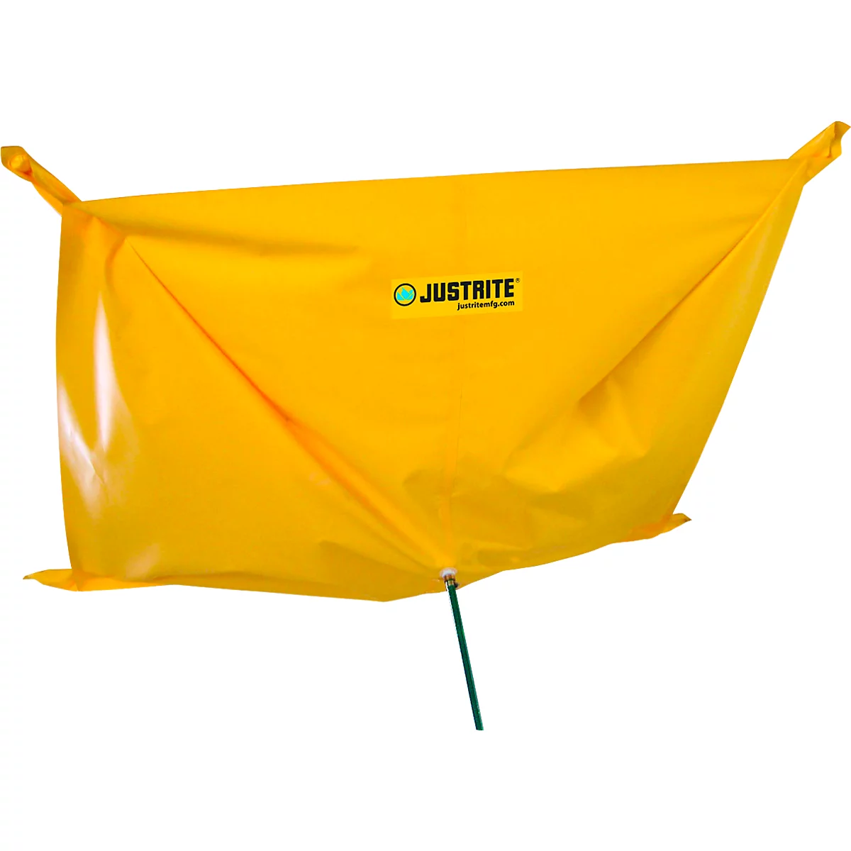 Justrite opvangzeil, met ogen, PVC, waterdicht, 6100 x 6100 mm, geel