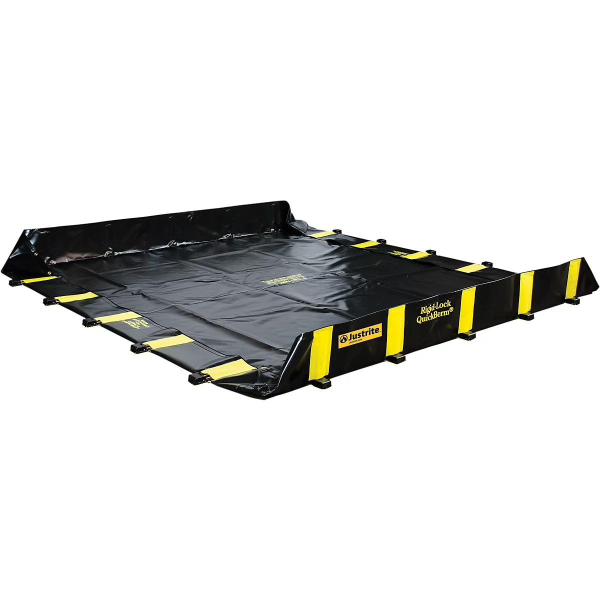 Justrite opvouwbare lekbak, toegankelijk, H 3050 x B 1420 mm, tot 662 L, zwart