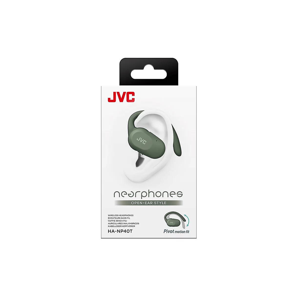 JVC HA-NP40T - True Wireless-Kopfhörer mit Mikrofon - offenes Ohr - über dem Ohr angebracht - Bluetooth - grün