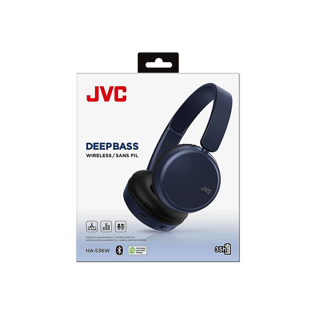 JVC HA-S36W - Deep Bass - Kopfhörer mit Mikrofon - On-Ear - Bluetooth - kabellos