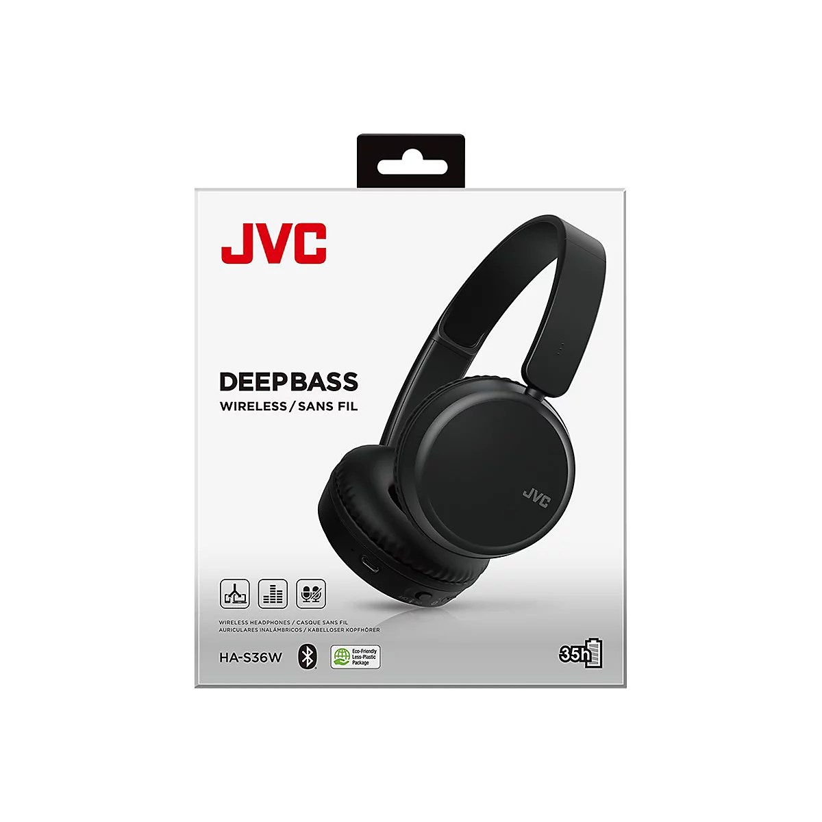 JVC HA-S36W - Deep Bass - Kopfhörer mit Mikrofon - On-Ear - Bluetooth - kabellos