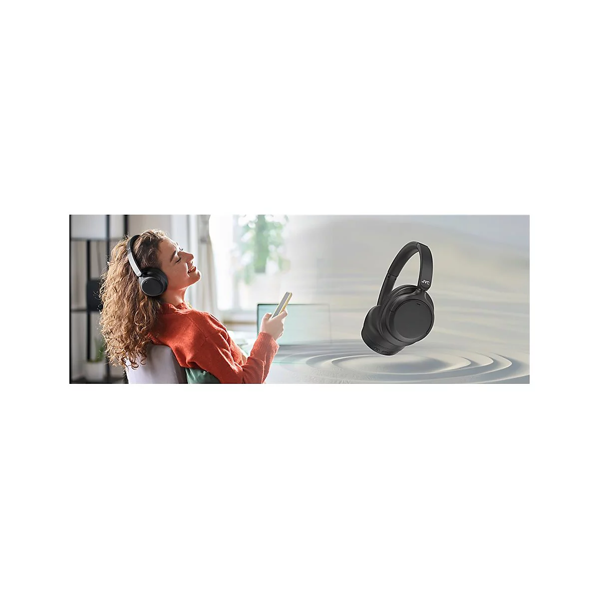 JVC HA-S75N - Kopfhörer mit Mikrofon - ohrumschließend - Bluetooth - kabellos - aktive Rauschunterdrückung