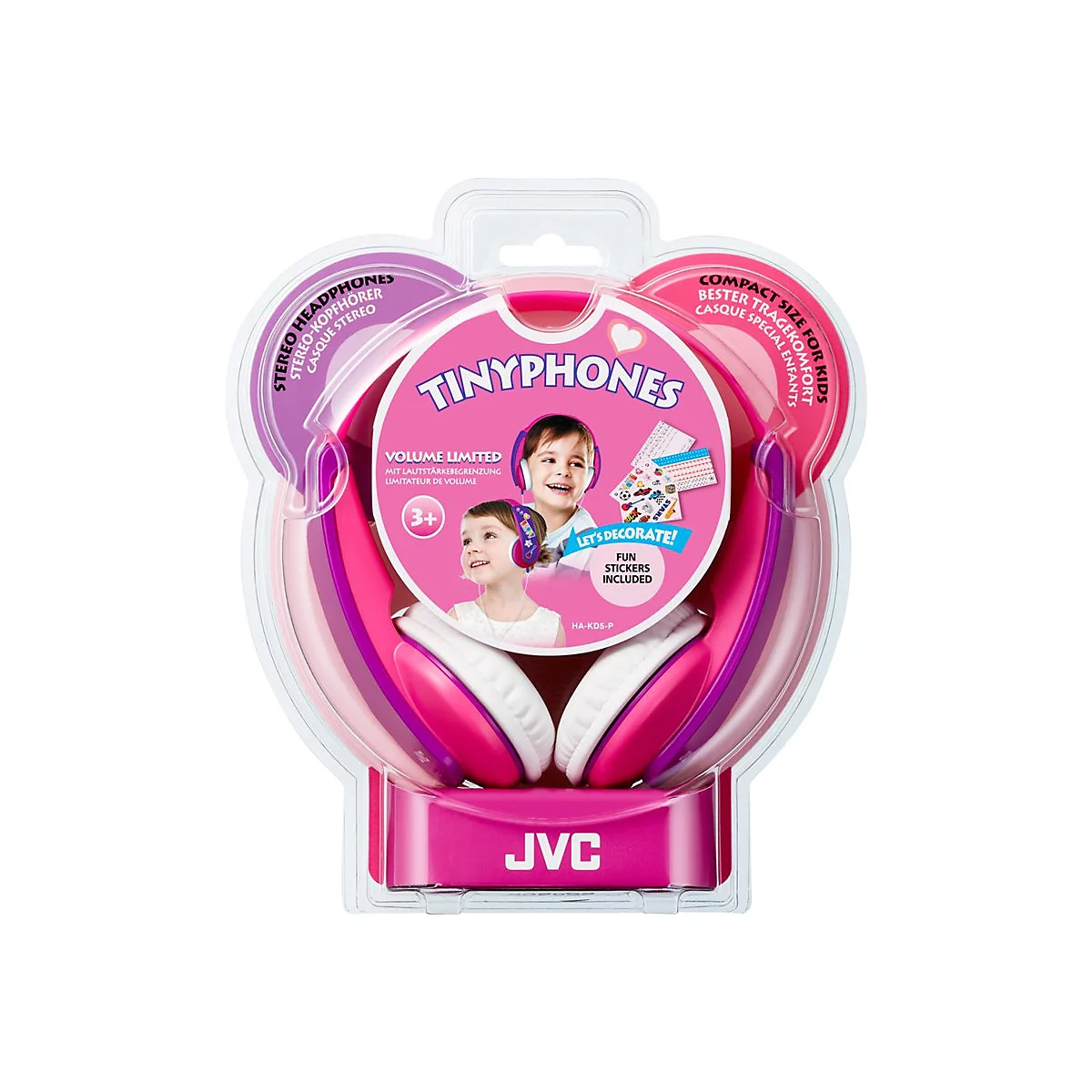 JVC TINYPHONES HA-KD5 - Kopfhörer - ohrumschließend - kabelgebunden - pink