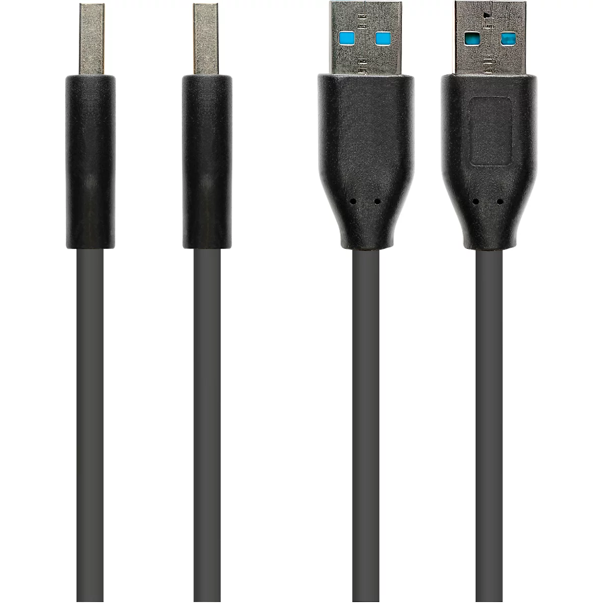 Kabel USB 3.2, A/USB-C, schw., 0,5m