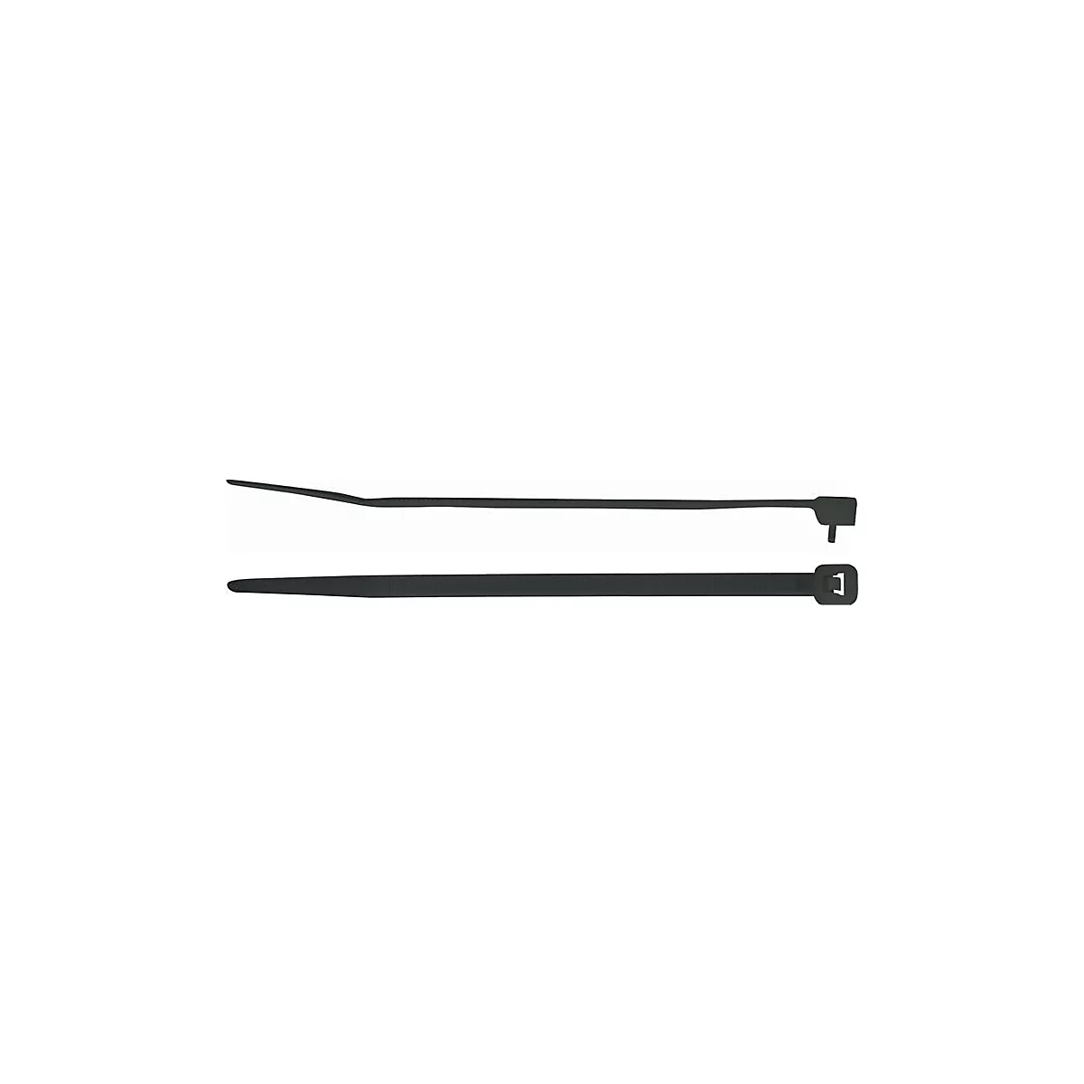 Kabelbinder 200 x 4,8 mm, PA 6.6 schwarz, wiederverwendbar, UV-stabilisiert, 100 Stück/Btl., UL 94 V-2