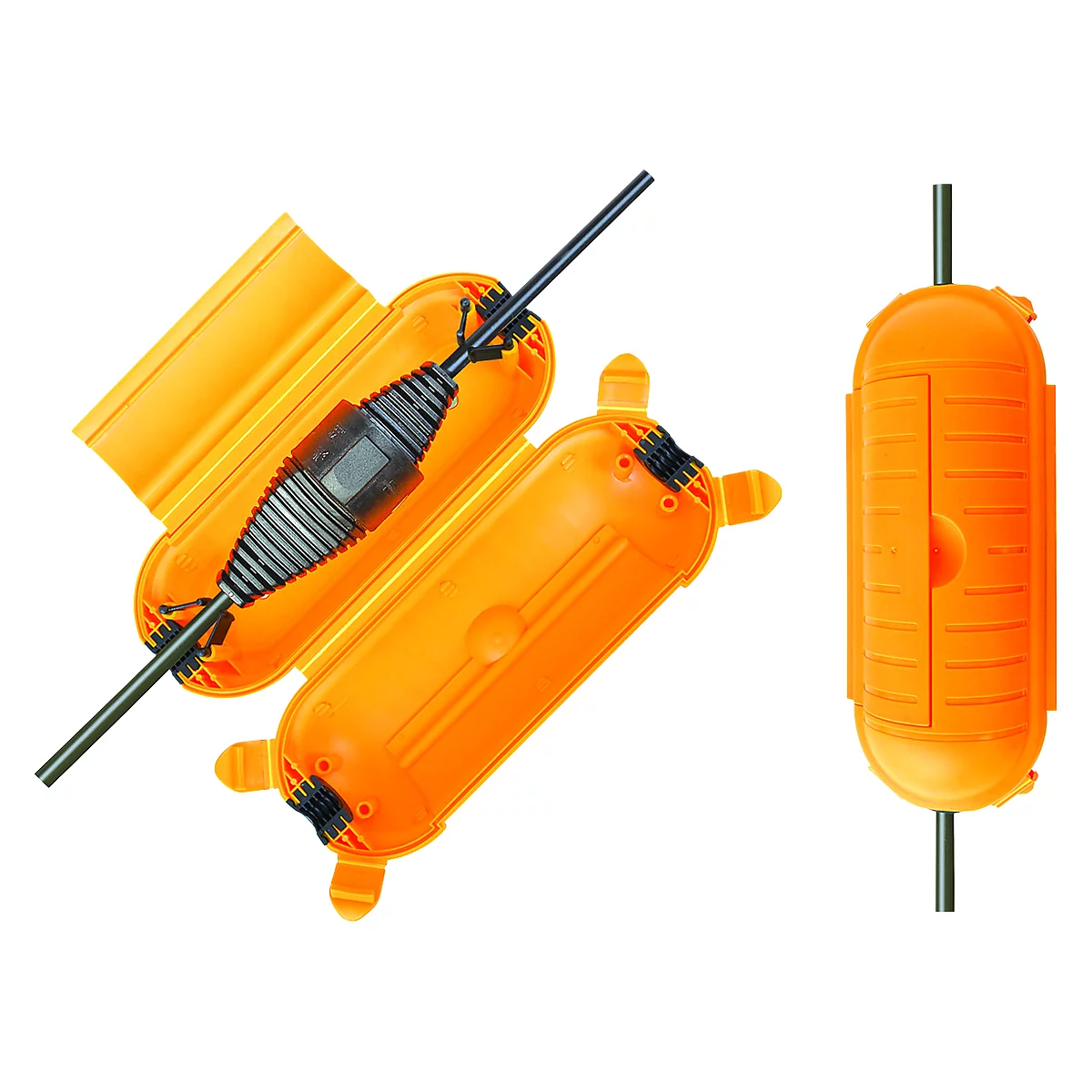 Kabelbox brennenstuhl® Safe-Box BIG, für Kabel-Steckerbindungen, für den Innen- und Aussenbereich, IP44, L 90 x B 215 x H 75 mm, Kunststoff, gelb