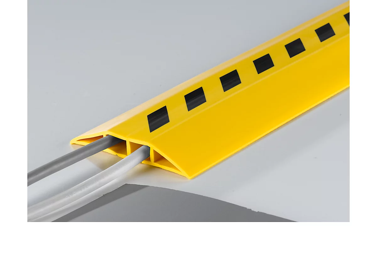 Kabelbrug type 2, signaal geel/zwart, L 1,5 m x B 75 mm x H 12 mm