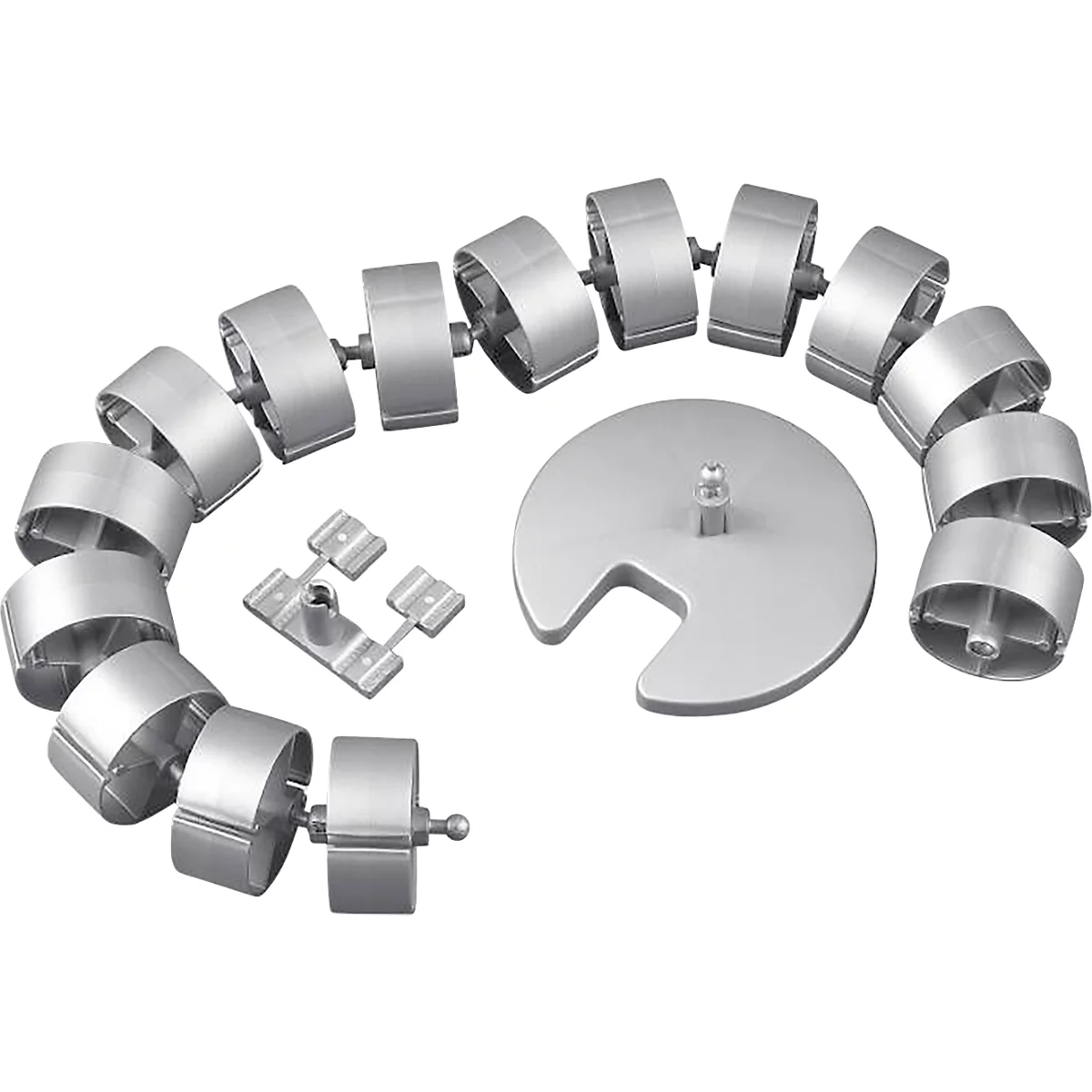 Kabelketting voor elektrisch in hoogte verstelbaar bureau Tempio, verticale kabelverdeling, L 1200 mm