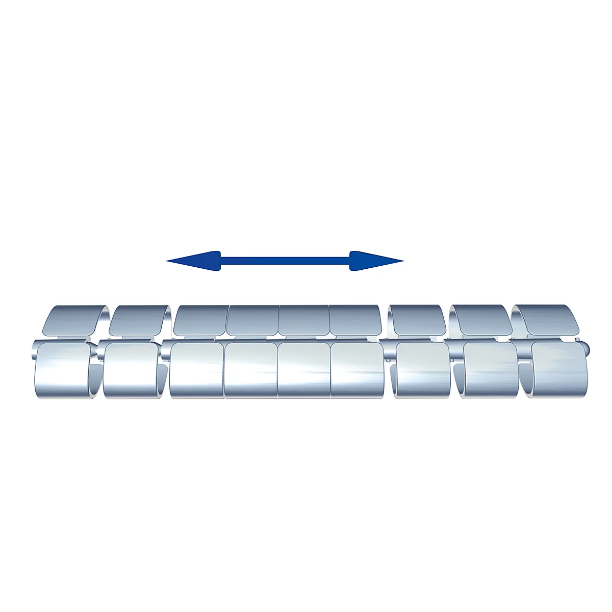 Kabelschlange Premium, L 1250 mm, weißaluminium