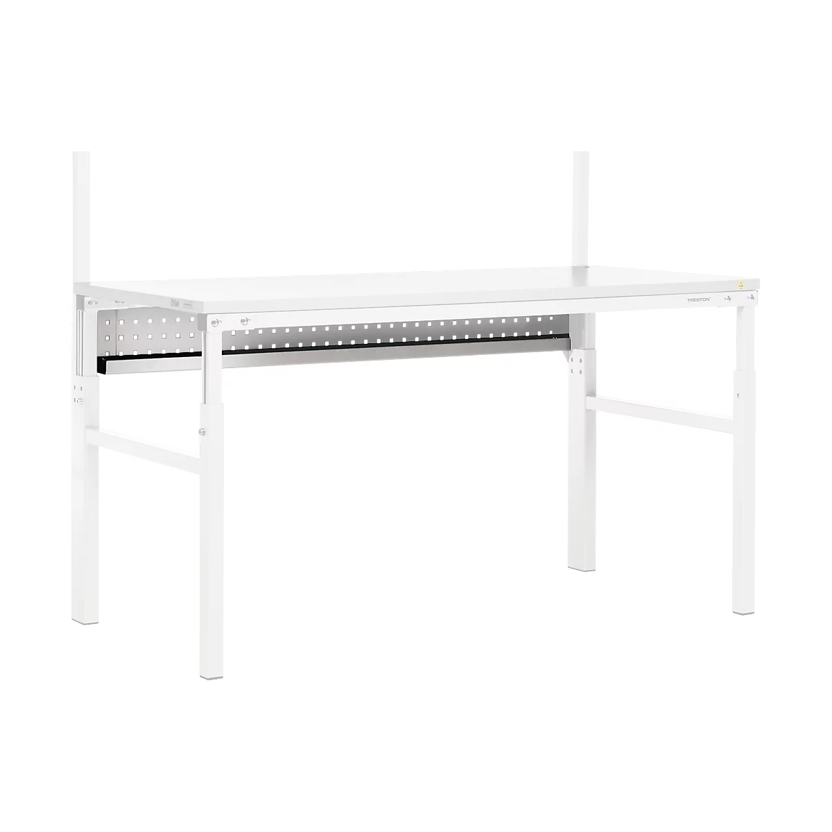 Kabelwanne Treston TPHCT180, für TPH718/918 & TPB918 Arbeitstische, B 1715 x T 45 x H 205 mm, Stahl, hellgrau