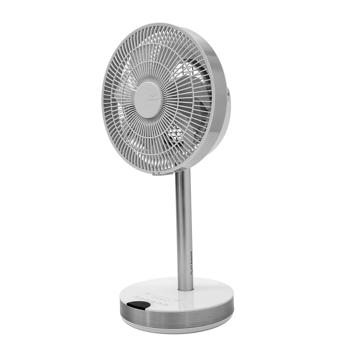 Kamome Office Standventilator, mit Fernbedienung, Ø 230 mm, Höhe 575 mm, 12,5 W, Luftstrom bis 17 m, weiss/silber