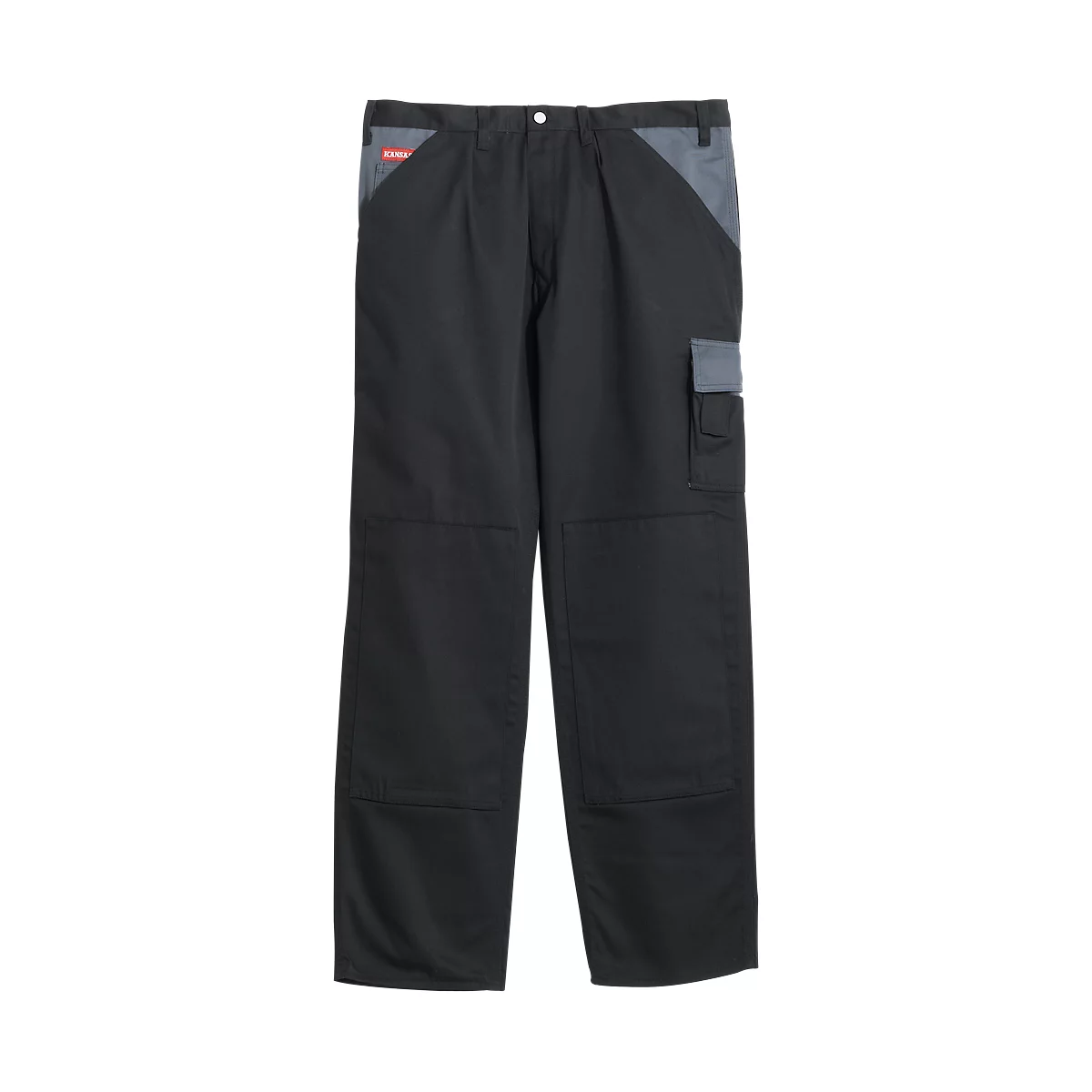 KANSAS® broek met tailleband Color, zwart/grijs, m. 48