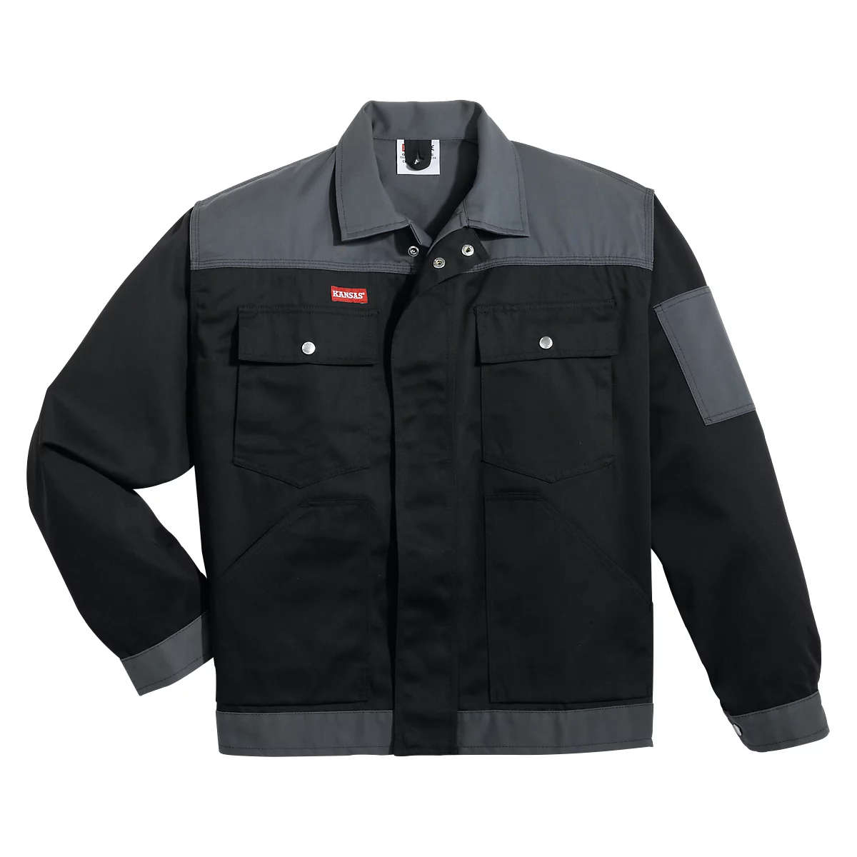 KANSAS® Bundjacke Color, schwarz/grau