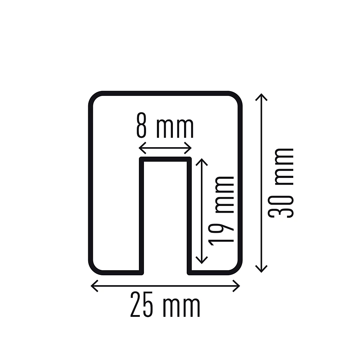 Kantenschutzprofil Durable E8, rechteckig, selbstklebend, für Innen- & Außenbereich, Aussparung 8 mm, L 1000 mm, PU-Schaum, gelb/schwarz