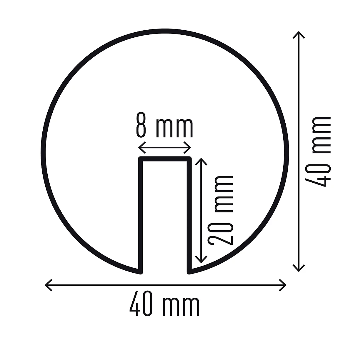 Kantenschutzprofil Durable E8R, rund, selbstklebend, für Innen- & Außenbereich, Aussparung 8 mm, L 1000 mm, PU-Schaum, gelb/schwarz