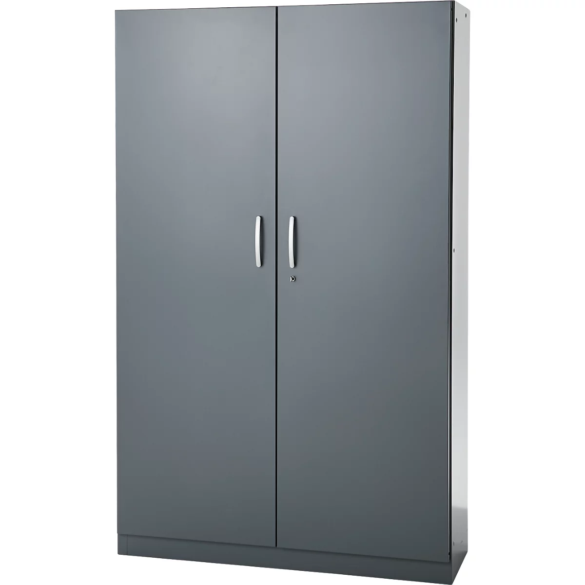 Kantoorkast, 5 OH, afsluitbaar, met opliggende deuren, B 1200 mm, basaltgrijs