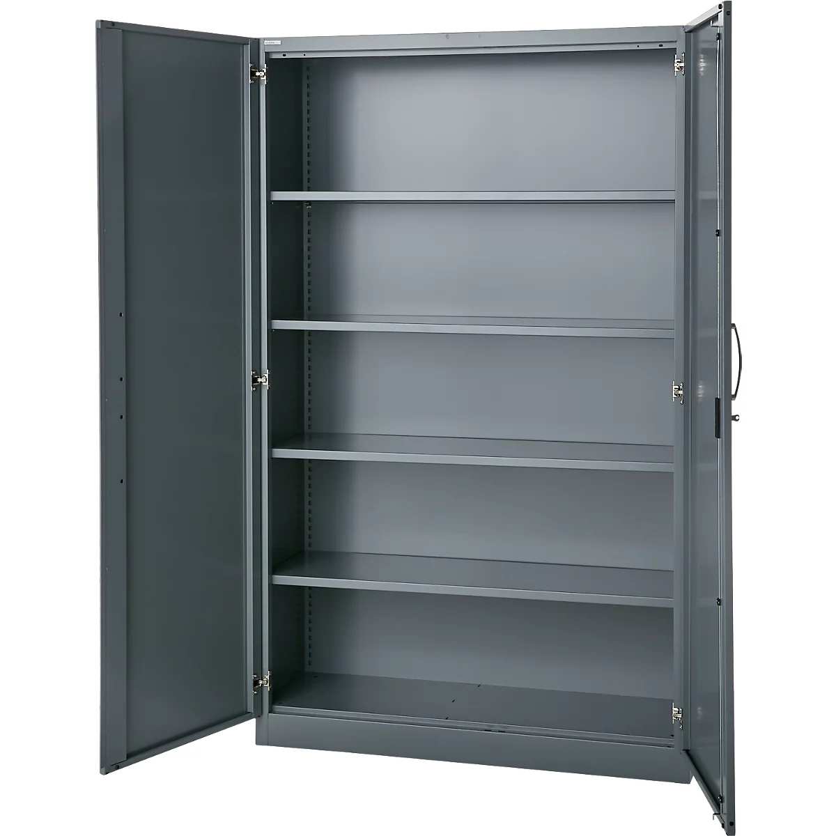 Kantoorkast, 5 OH, afsluitbaar, met opliggende deuren, B 1200 mm, basaltgrijs