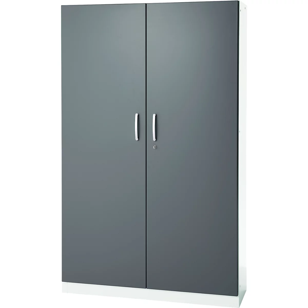 Kantoorkast, 5 OH, afsluitbaar, met opliggende deuren, B 1200 mm, basaltgrijs/verkeerswit