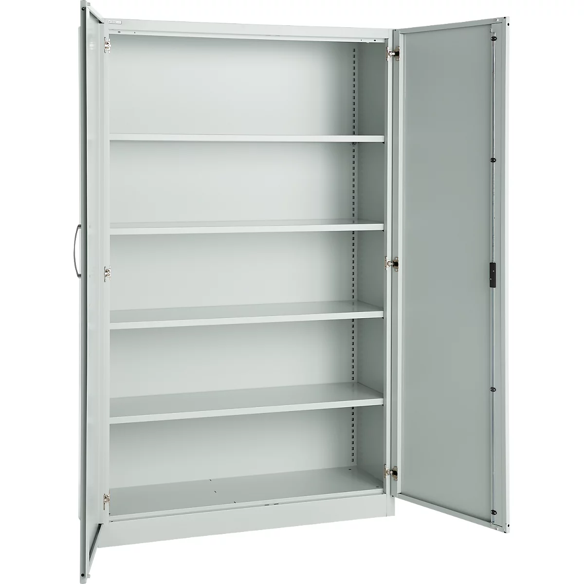 Kantoorkast, 5 OH, afsluitbaar, met opliggende deuren, B 1200 mm, lichtgrijs