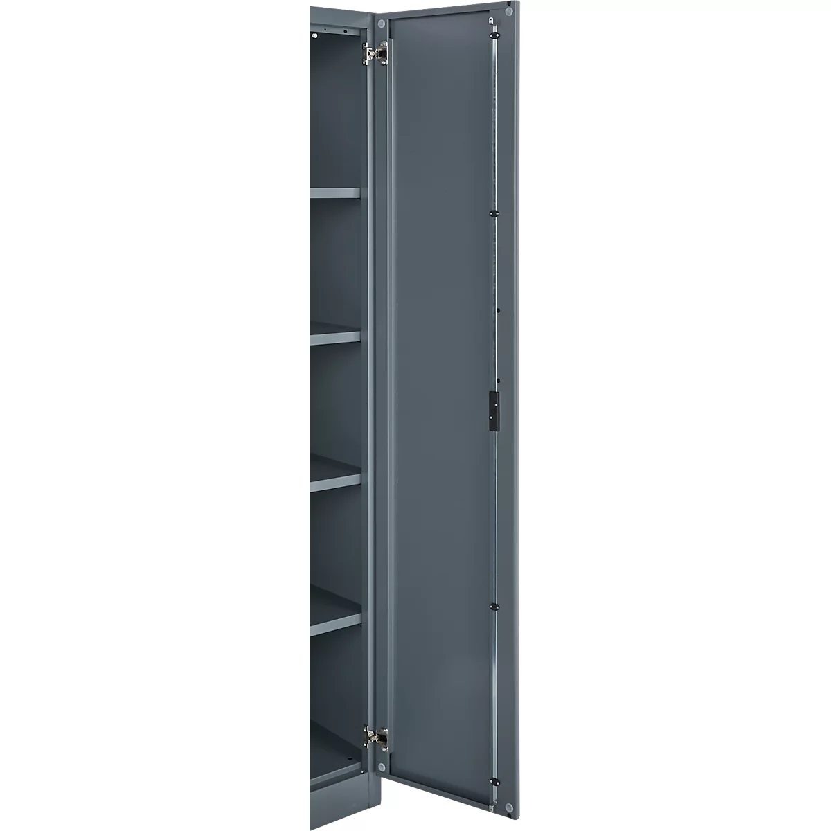 Kantoorkast, 5 OH, afsluitbaar, met opliggende deuren, B 800 mm, basaltgrijs