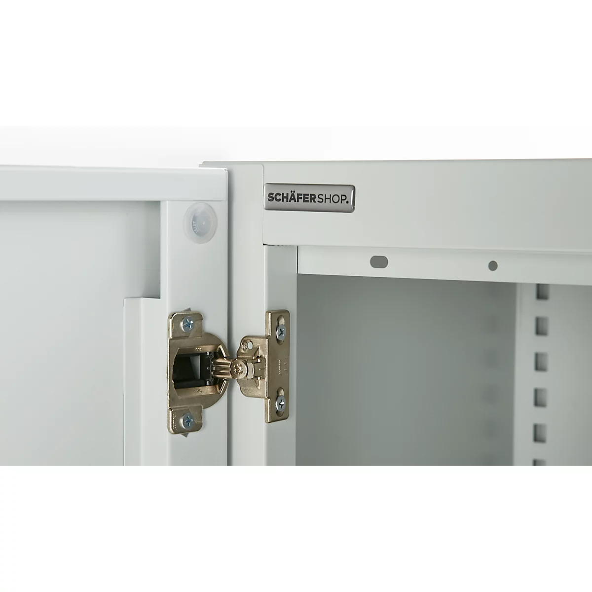 Kantoorkast, 5 OH, afsluitbaar, met opliggende deuren, B 800 mm, lichtgrijs