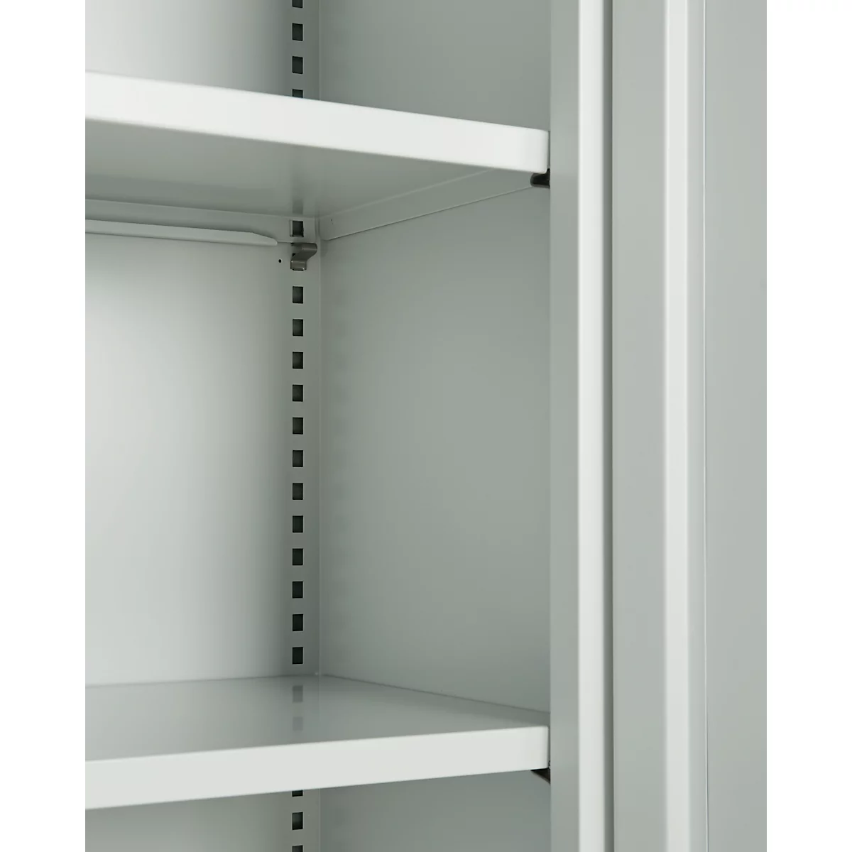 Kantoorkast, 5 OH, afsluitbaar, met opliggende deuren, B 950 mm, lichtgrijs