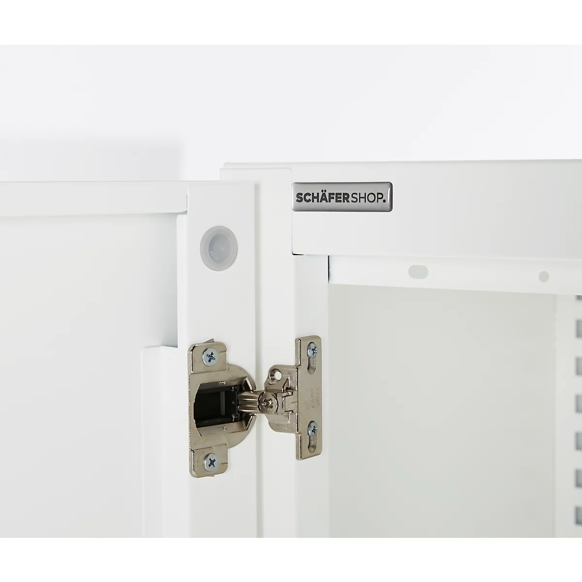 Kantoorkast, 5 OH, afsluitbaar, met opliggende deuren, B 950 mm, verkeerswit