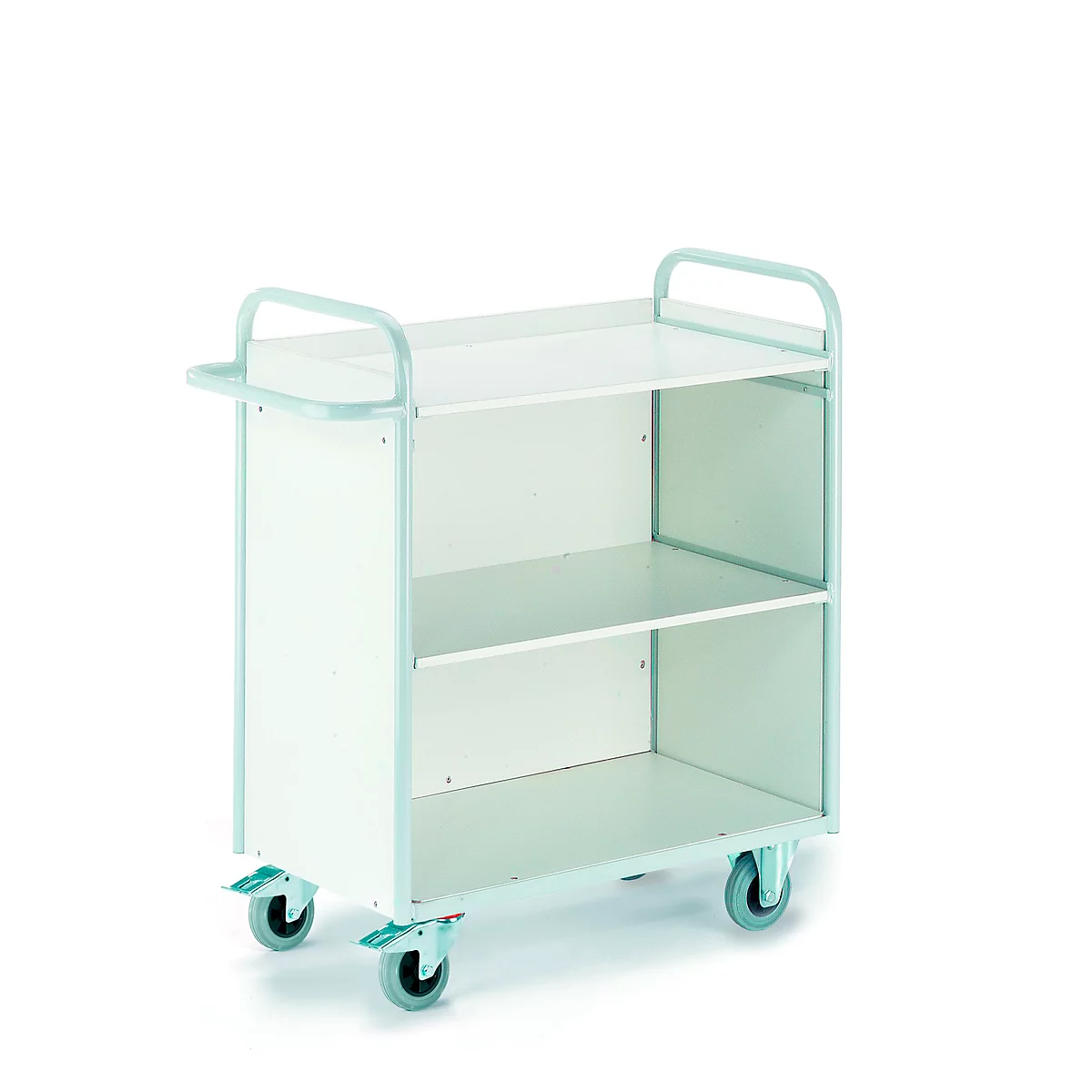 Kantoorwagen met zijwanden en achterwand, 1000 x 490 mm, draagvermogen 150 kg