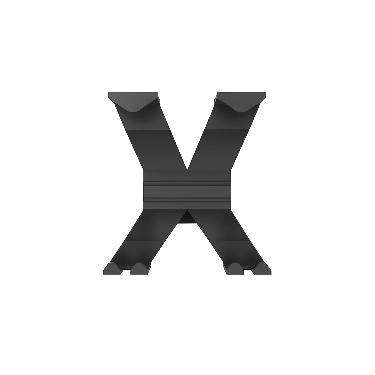 Kapstokhaak WGX, B 145 x D 157 x H 175 mm, fijne structuur, gerecycled aluminium, zwart