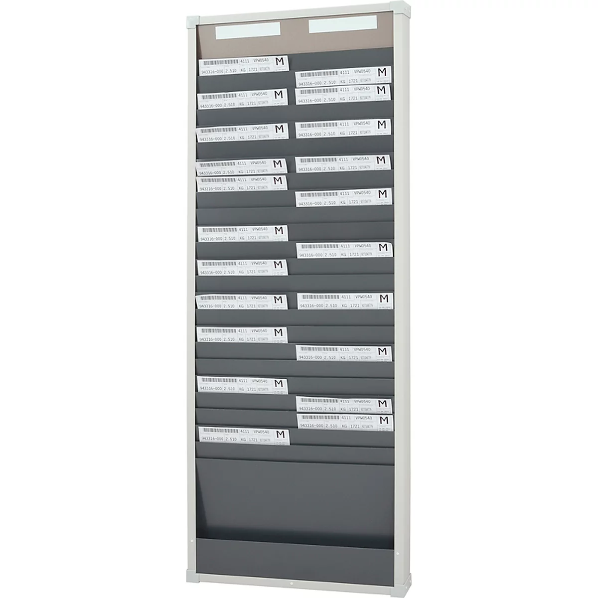 Karten-Sortiertafeln Eichner 9219 Serie, 1 – bis 3-reihig lieferbar, 2-spaltig, H 1350 x B 490 mm