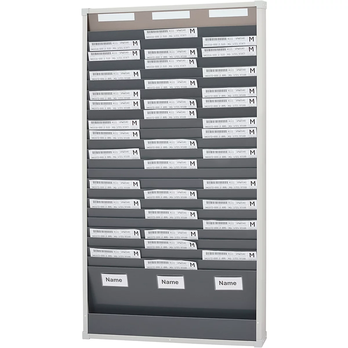 Karten-Sortiertafeln Eichner 9219 Serie, 1 – bis 3-reihig lieferbar, 3-spaltig, H 1350 x B 720 mm