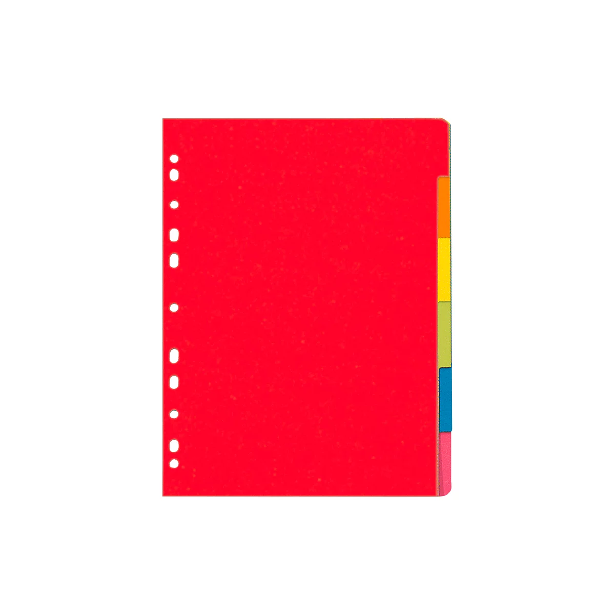 Kartonregister Herlitz, A4, blanko Taben, Euro-Lochung, Recycling-Karton, 1 Satz 6-teilig mit 6 Farben