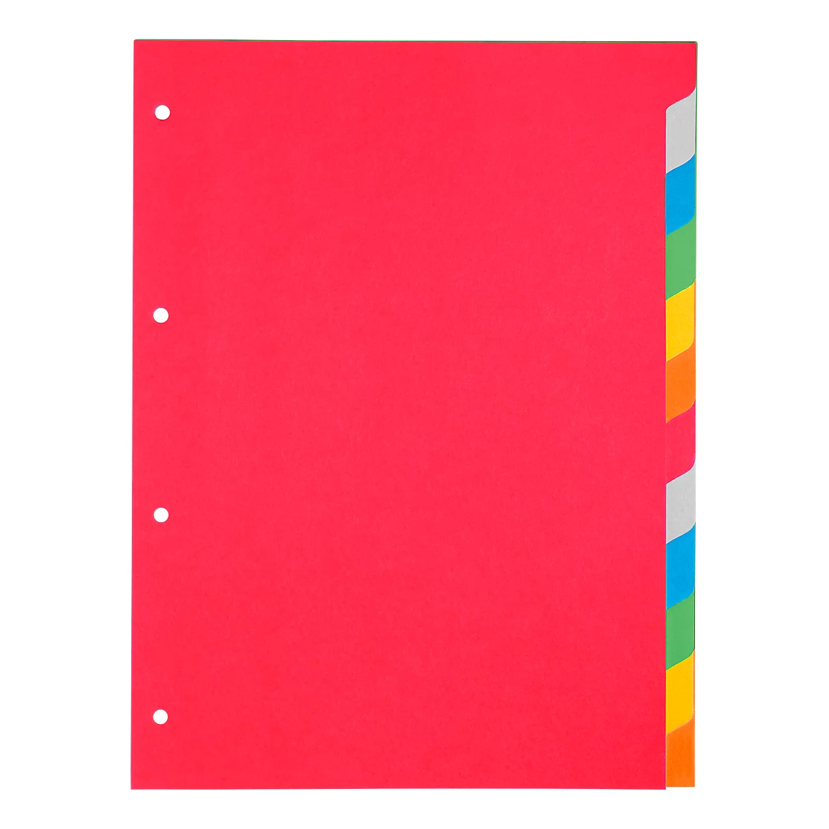 Kartonregister Schäfer Shop Select, 1er Pack, 4-fach Lochung, 160 g/qm Recyclingkarton, 12-teilig