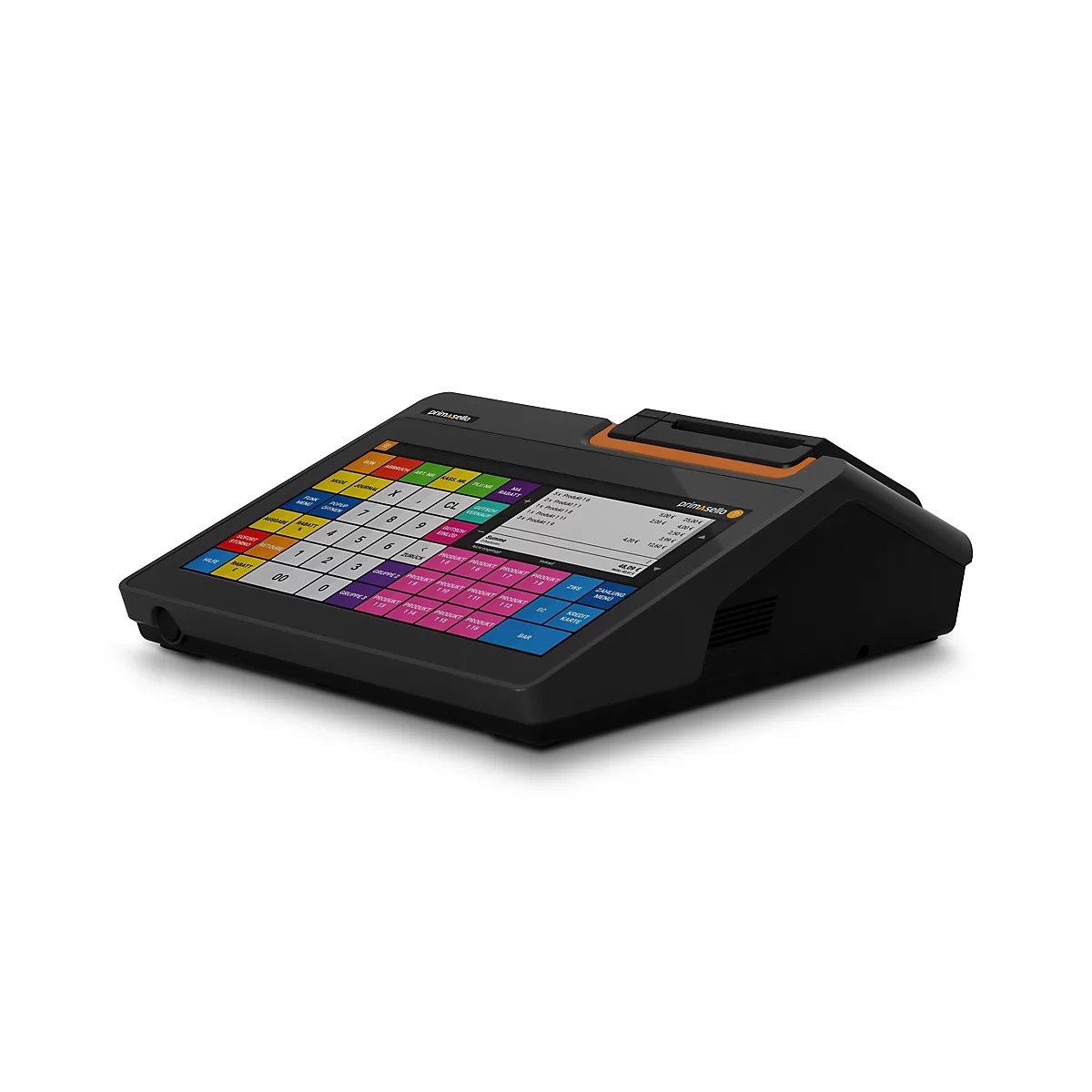 Kassa Primasello X140S, inclusief TSE, thermische printer 80 mm, USB/RJ11/RJ12/RJ45, conform GoBD, B 294 x D 303 x H 107 mm, zwart