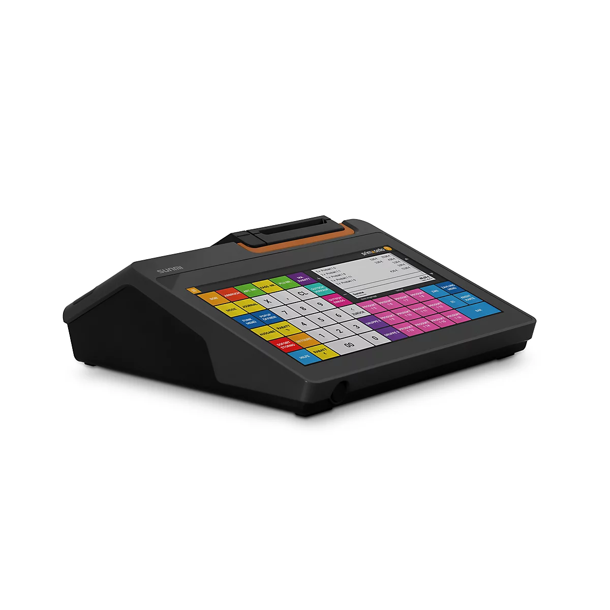 Kassa Primasello X140S, inclusief TSE, thermische printer 80 mm, USB/RJ11/RJ12/RJ45, conform GoBD, B 294 x D 303 x H 107 mm, zwart