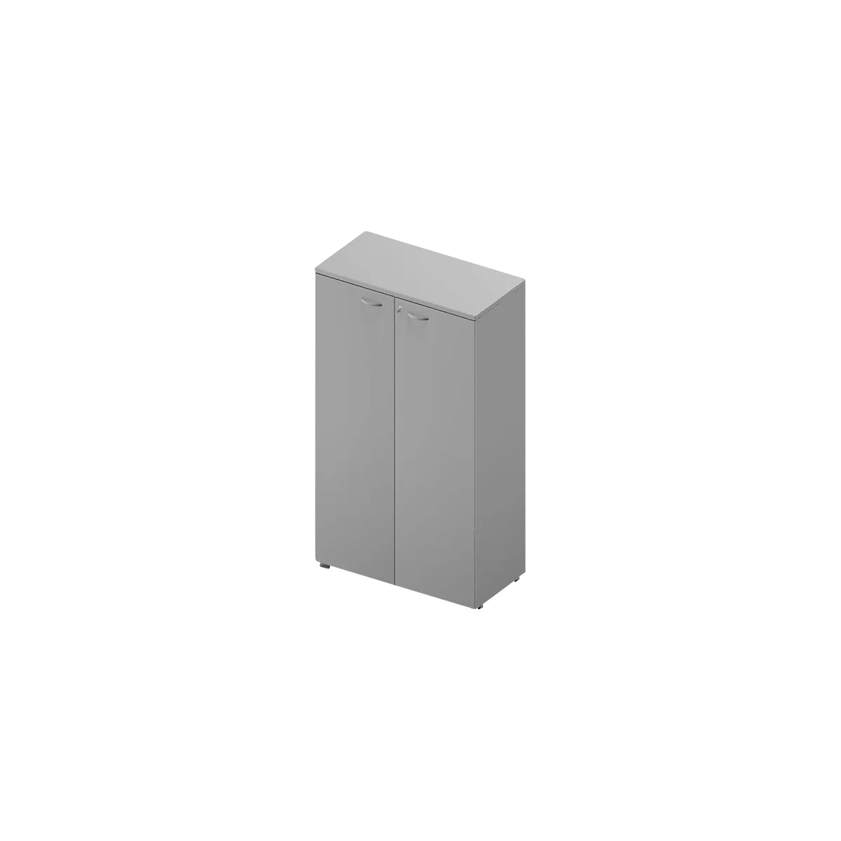 Kast ARLON OFFICE, 4 ordnerhoogten, afsluitbaar, B 900 x D 450 x H 1600 mm, lichtgrijs/aluminium