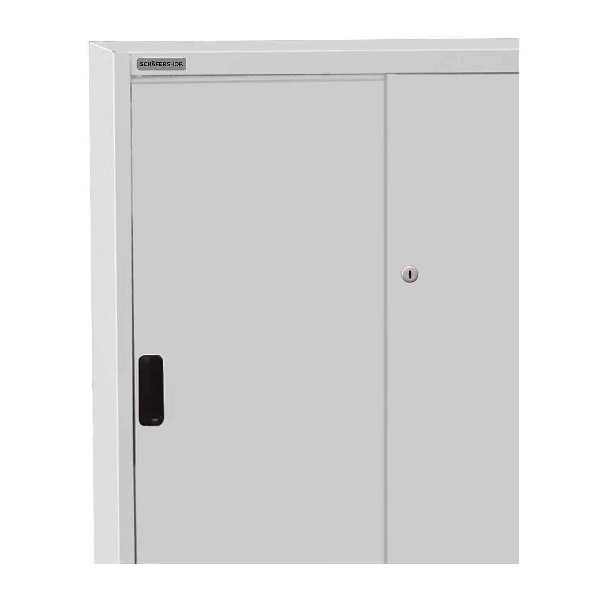Kast, schuifdeuren, B 950 x D 400 x H 1150 mm, lichtgrijs RAL 7035