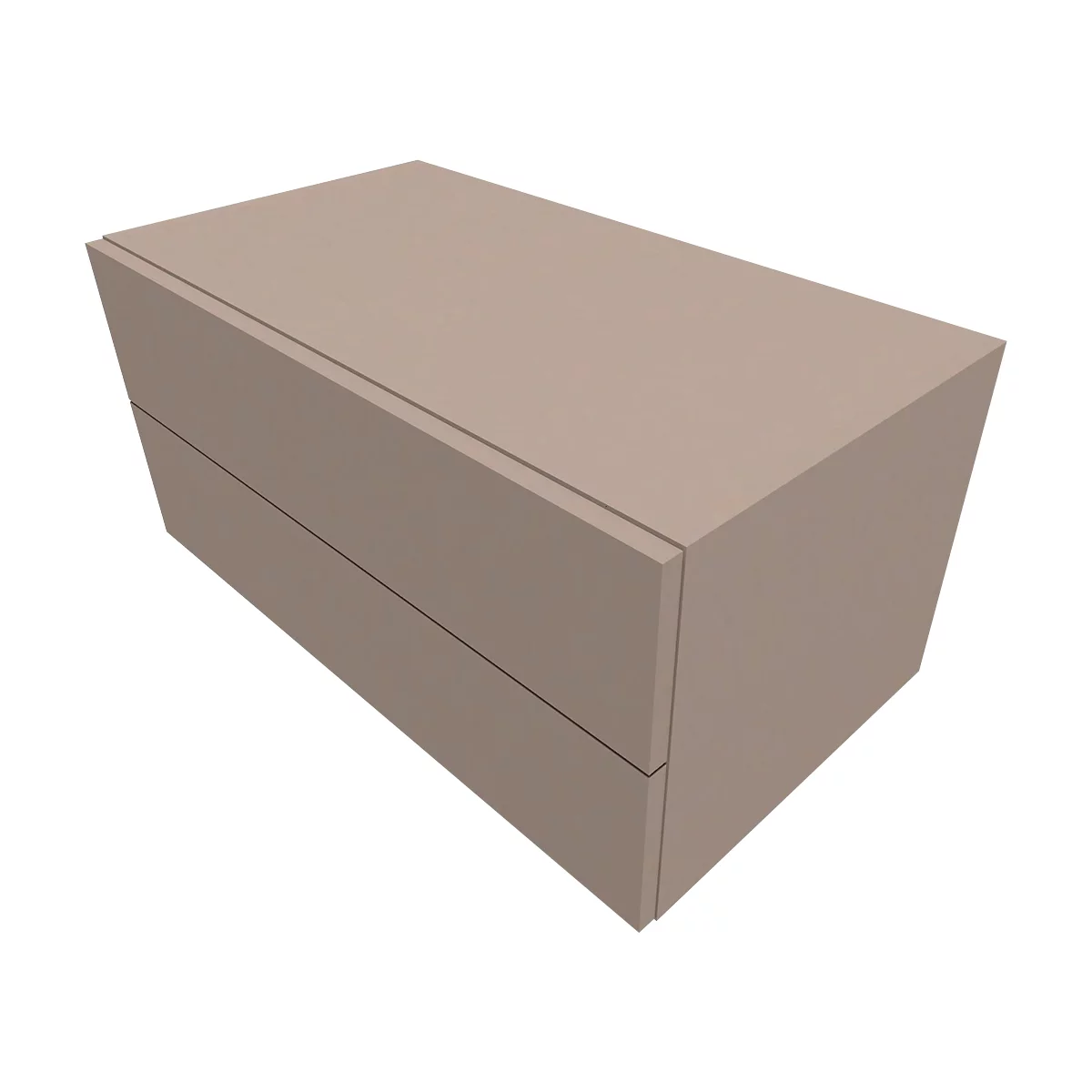 Kast SOLUS PLAY, 2 schuifladen, B 800 x D 440 x D 374 mm, stone grey