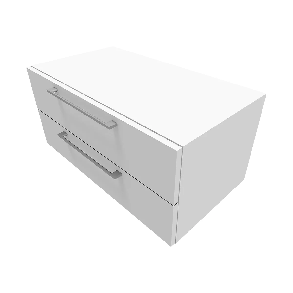 Kast SOLUS PLAY, 2 schuifladen, B 800 x D 440 x D 374 mm, wit
