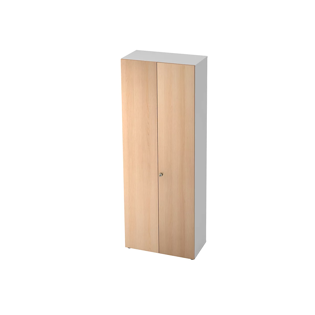 Kast TOPAS LINE, Garderobekast, 6 ordnerhoogten, B 800 mm, wit/wilde eikenpatroon