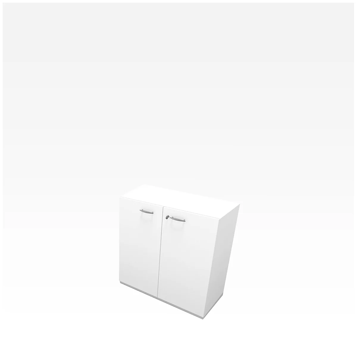 Kast X-TIME WORK, 2 ordnerhoogten, 860 x 430 x 860 mm, wit/wit