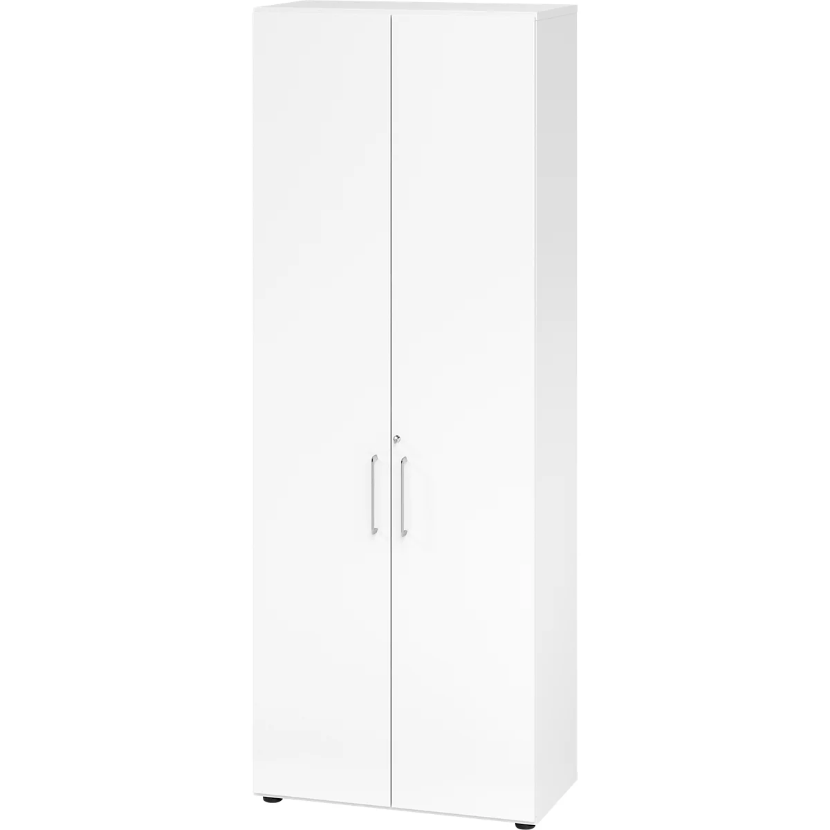 Kasten Breno, 6 OH, afsluitbaar, 28 kg per plank, B 800 x D 420 x H 2156 mm, wit/wit