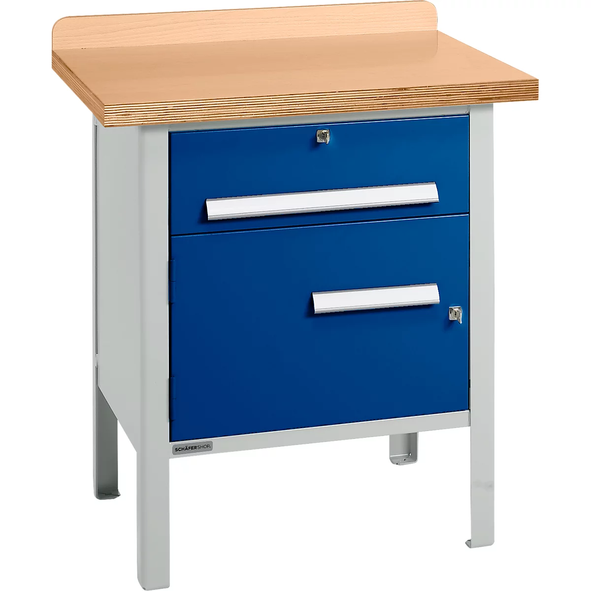 Kastenwerkbank Schäfer Shop Select PWi 75-0, Buche Multiplexplatte, bis 750 kg, B 750 x T 700 x H 840 mm