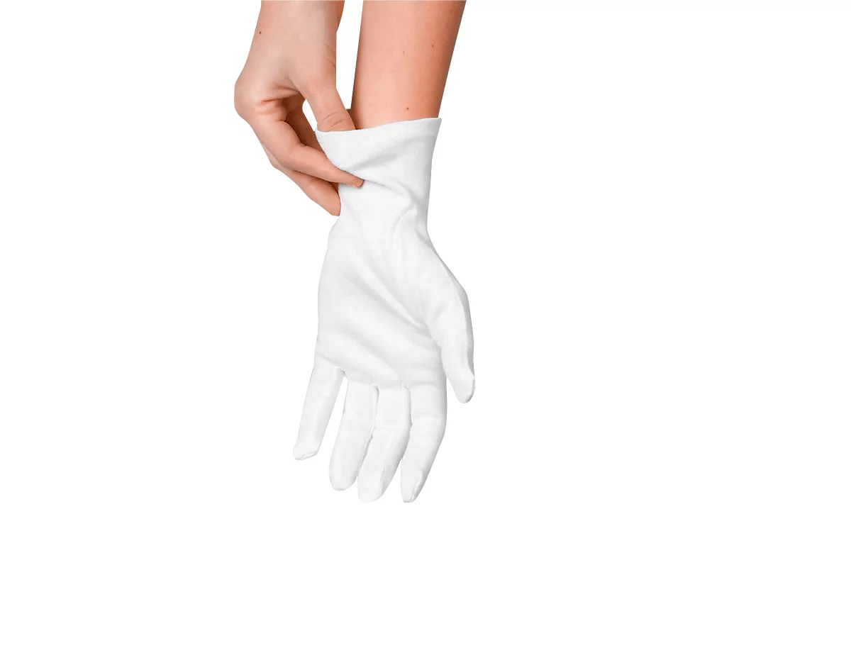 roterend Spotlijster Vriendin Katoenen handschoenen, wit, 12 stuks voordelig kopen | Schäfer Shop