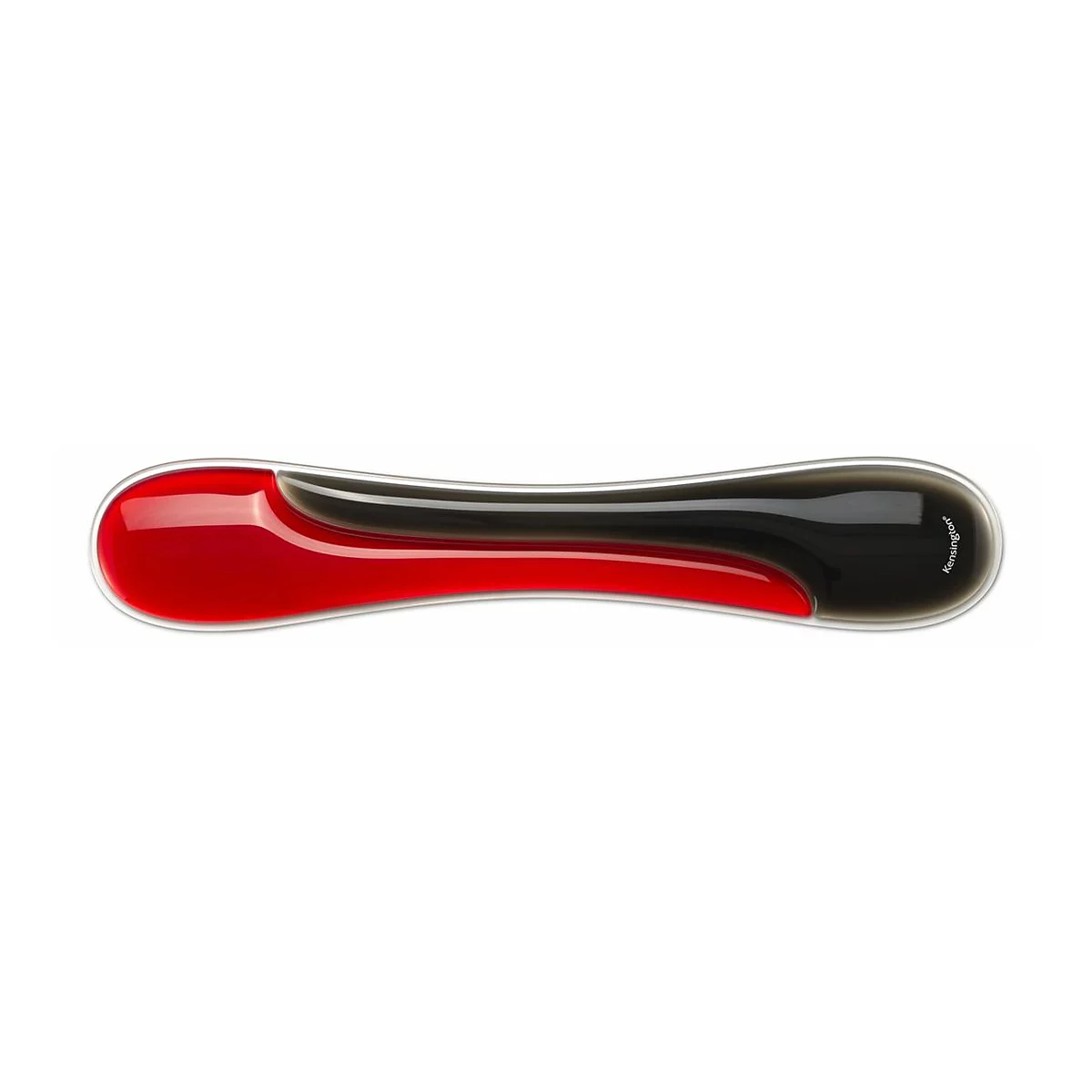 Ergonomische Handgelenkauflage in Rot und Schwarz mit dem Schriftzug Kensington.