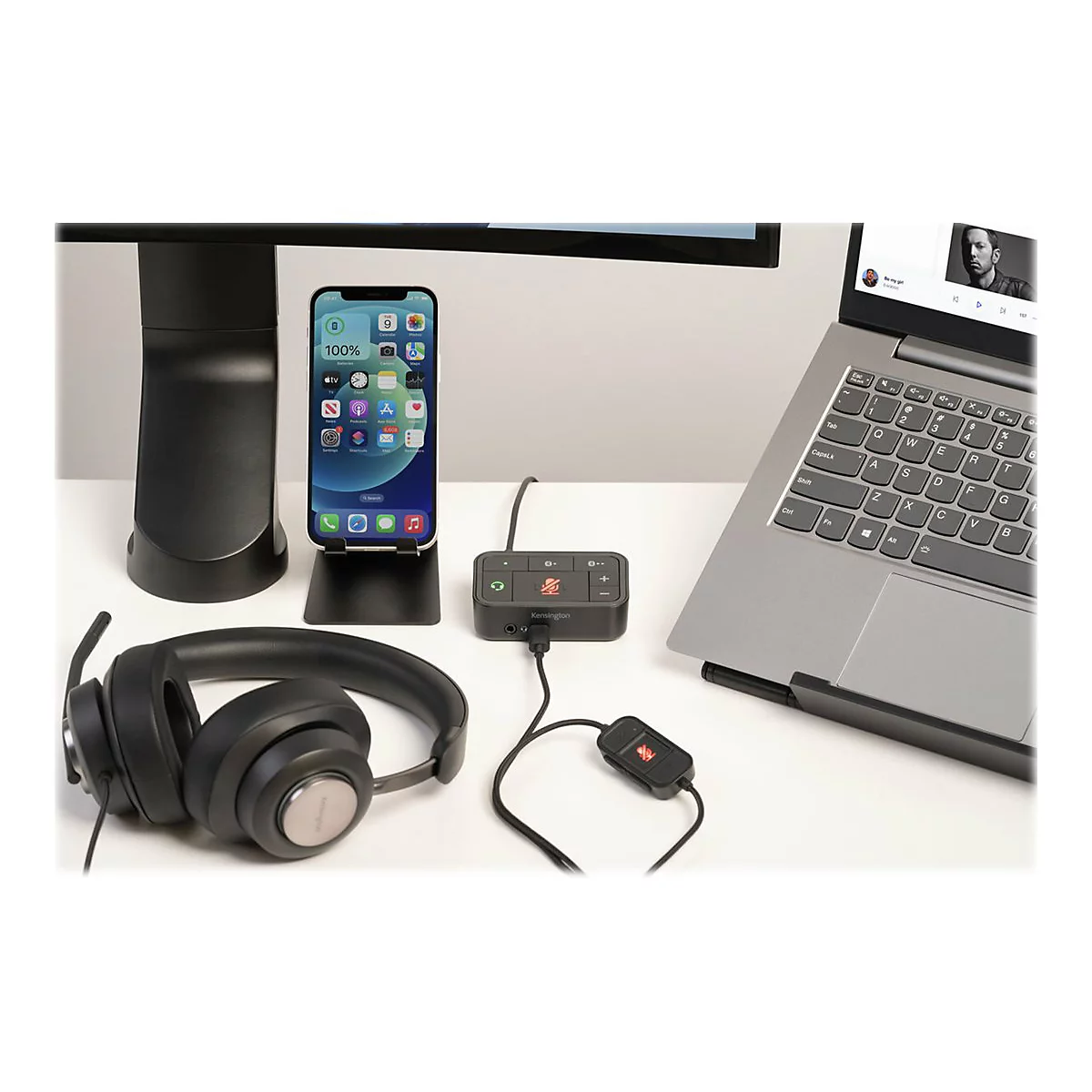 Kensington H2000 - Headset - ohrumschließend - kabelgebunden - USB-C - Geräuschisolierung